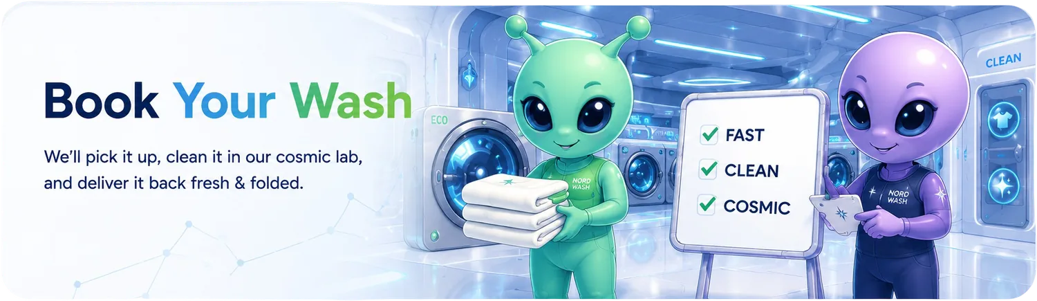 Book your wash — five quick steps to a cosmic-clean pickup