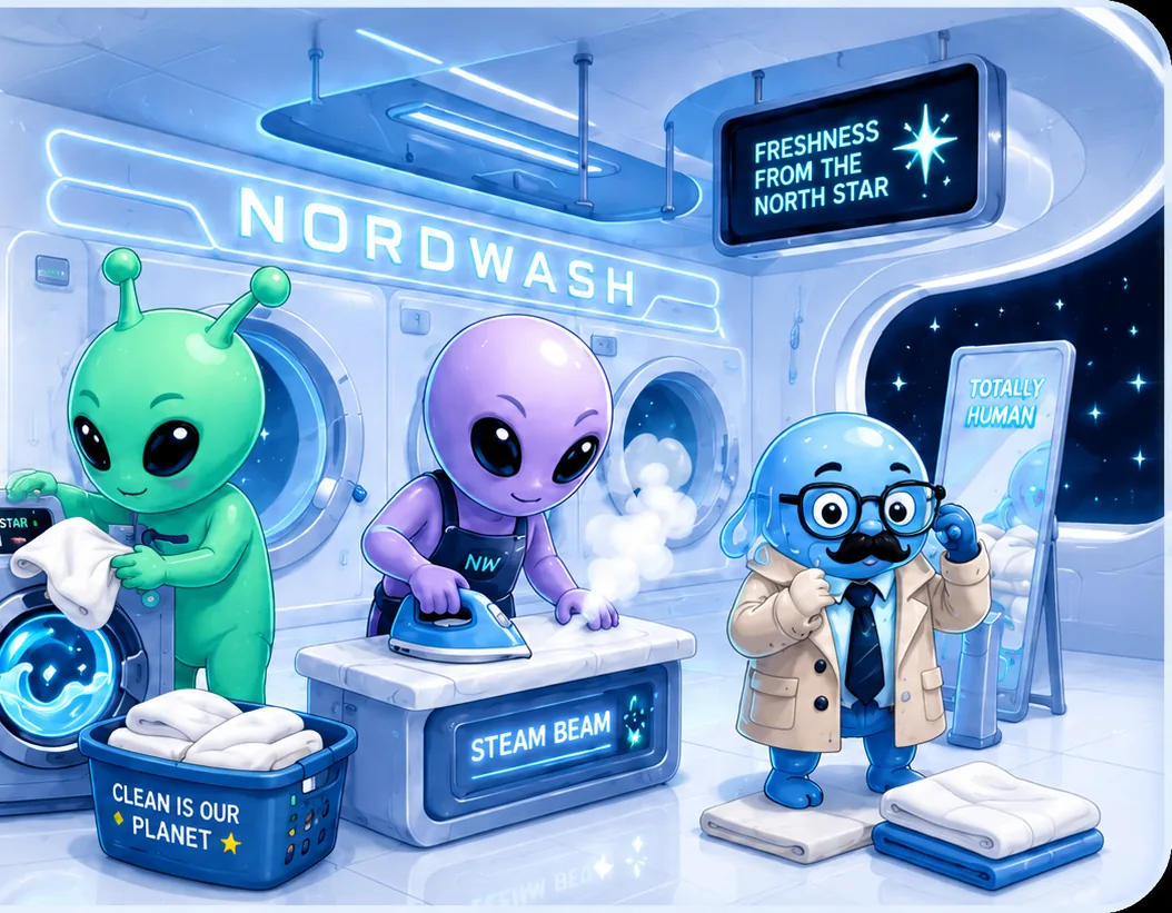NordWash alien laundry crew at work