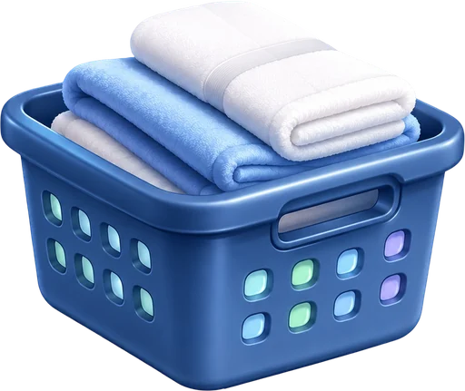 Basket of fresh, clean laundry